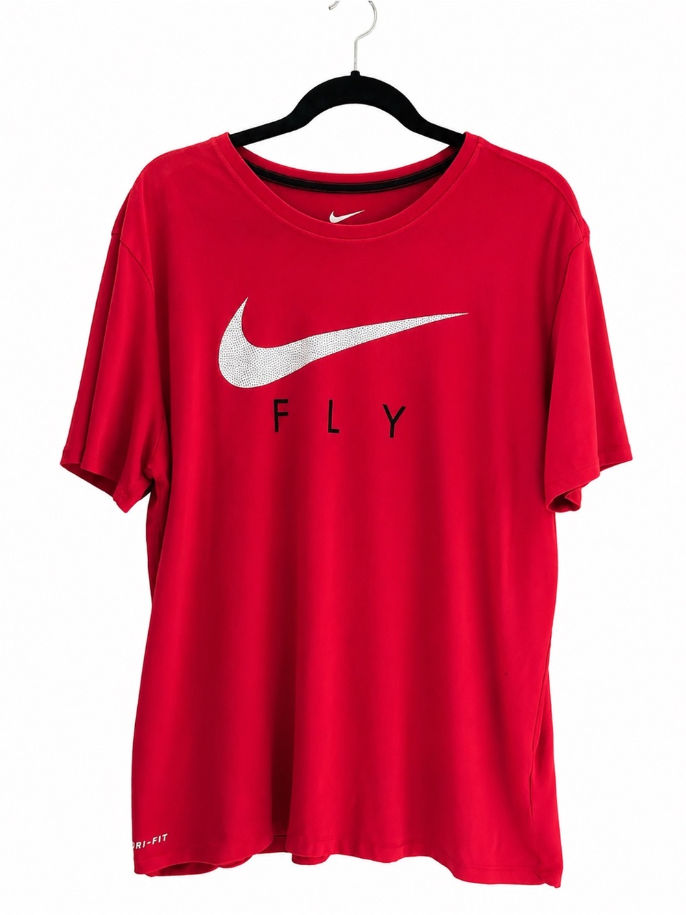 Nike Men’s Red Graphic 'Fly' Short Sleeve Performance Tee